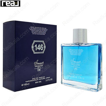 شیشه و جعبه اسمارت کالکشن کد 146 پولو آبی مردانه سایز 100 میل