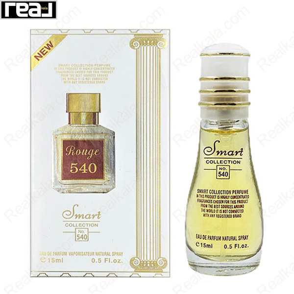 بطری اسمارت کالکشن کد 540 با تصویر عطر باکارات رژ 540 روی جعبه