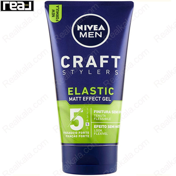 ژل مو مردانه نیوا Craft Stylers Elastic با جلوه مات و نگهداری قوی سطح 5