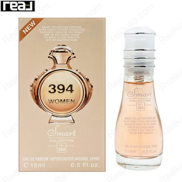 بطری اسمارت کالکشن کد 394 با تصویر عطر پاکو رابان المپیا زنانه روی جعبه