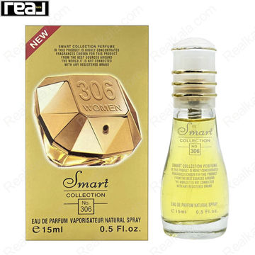 بطری اسمارت کالکشن کد 306 با تصویر عطر پاکو رابان لیدی میلیون روی جعبه