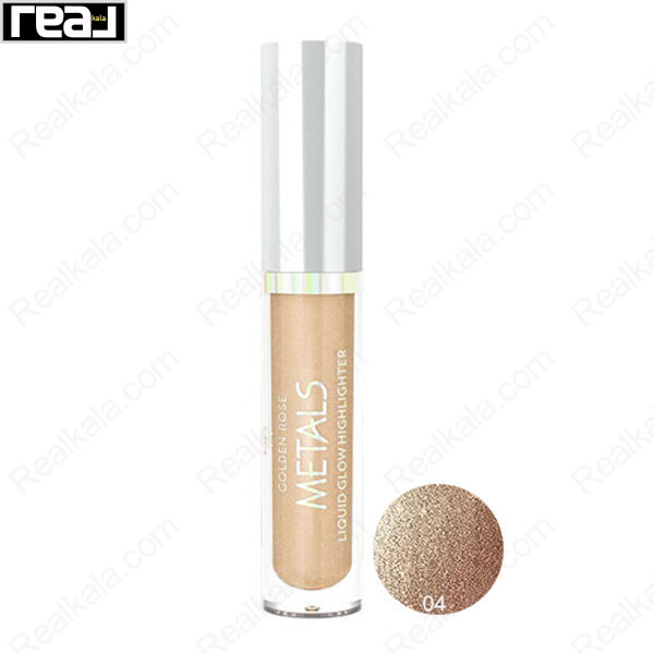 هایلایتر مایع گلدن رز شماره 04 Sunlight با پیگمنت طلایی درخشان
