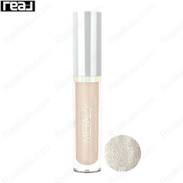 هایلایتر مایع گلدن رز شماره 03 Warm Gold با بدنه شفاف و پیگمنت طلایی