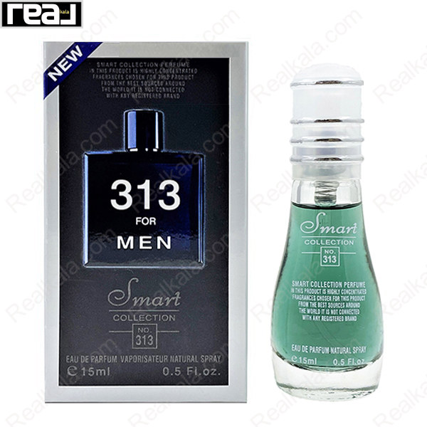 بطری اسمارت کالکشن کد 313 با تصویر عطر بلو د شنل روی جعبه