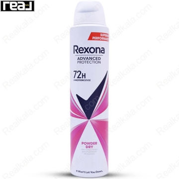 اسپری ضد تعریق رکسونا زنانه Advanced Protection Powder Dry با حس خشکی و تازگی 72 ساعته