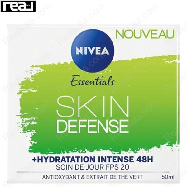 کرم مراقبت روزانه پوست نیوا حاوی ضد آفتاب Nivea Essentials Skin Defense Soin De Jour FPS 20