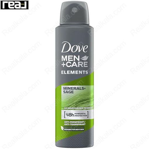 اسپری ضد تعریق مردانه داو مدل مینرال سیج Dove Minerals Sage Spray 150ml