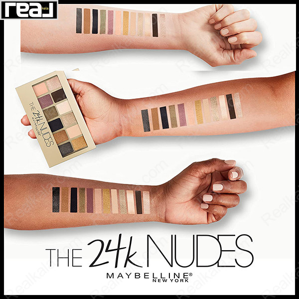 پالت سایه چشم 24 عیار نود میبلین Maybelline The 24 Karat Nudes Eyeshadow Palette