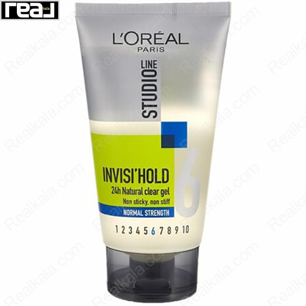 ژل مو لورال Studio Line 6 Invisi Hold Hair Gel حجم 150ml با جلوه طبیعی و بدون سفیدک