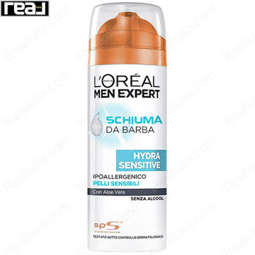 فوم اصلاح پوست حساس لورال LOreal Hydra Sensitive Schiuma da Barba 200ml