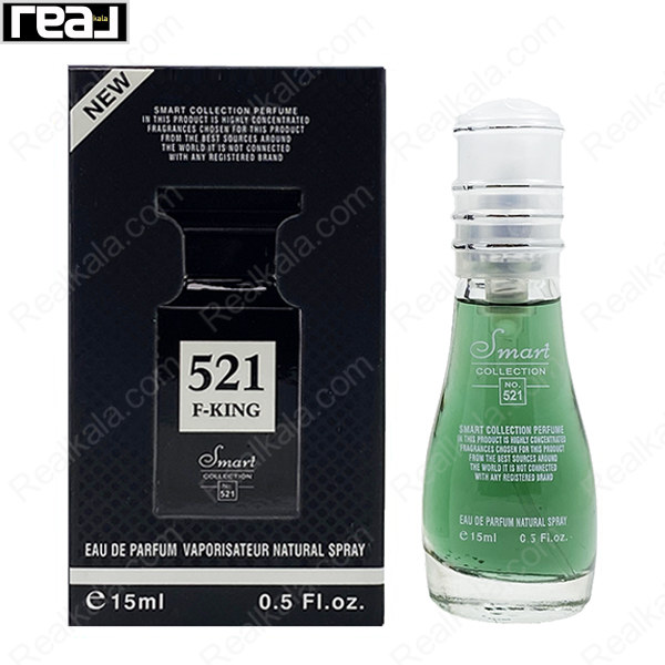 بطری اسمارت کالکشن کد 521 با تصویر عطر تام فورد فاکینگ فبیولس روی جعبه