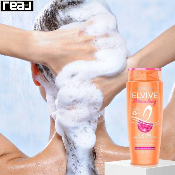شامپو بازسازی کننده موهای بلند دریم لانگ الویو لورال Loreal Elvive Dream Long Reconstructor Shampoo 370ml