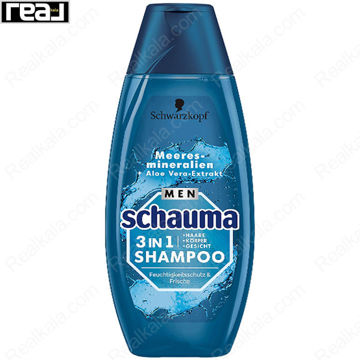 شامپو شاوما (شوما) محافظ رطوبت حاوی مواد معدنی تازه دریا و عصاره آلوئه ورا Schauma 3-in-1 Moisture Protection & Fresh