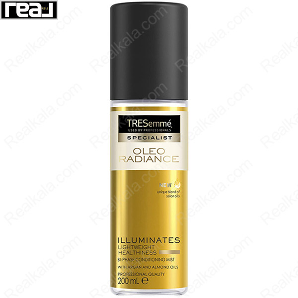 اسپری دو فاز مو ترزمه Oleo Radiance با تغذیه و درخشندگی موهای خشک و آسیب‌دیده
