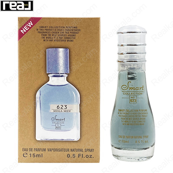 بطری اسمارت کالکشن کد 623 با تصویر عطر اورتو پاریسی مگاماره روی جعبه