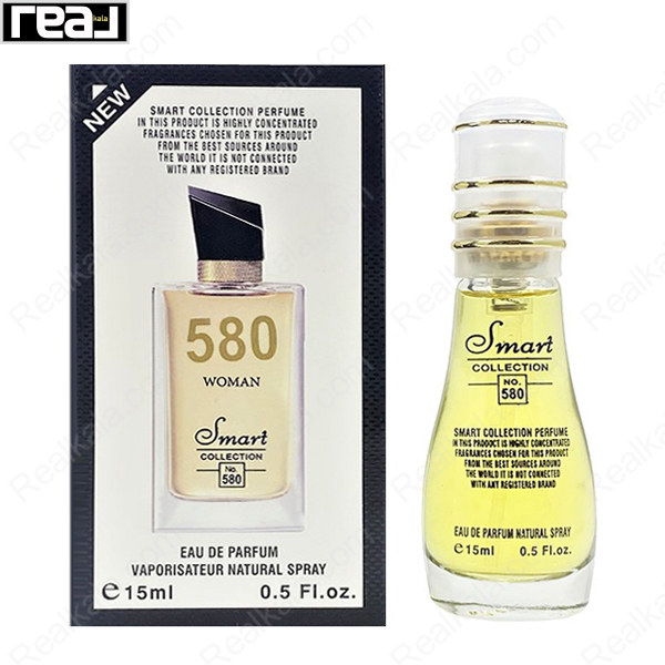 بطری اسمارت کالکشن کد 580 با تصویر عطر ایو سن لورن لیبره زنانه روی جعبه