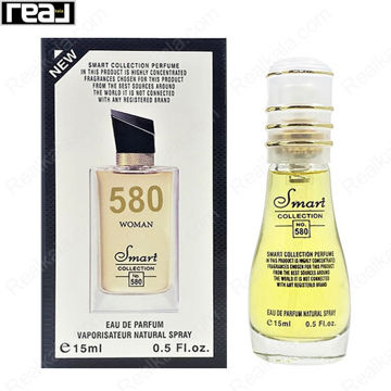 بطری اسمارت کالکشن کد 580 با تصویر عطر ایو سن لورن لیبره زنانه روی جعبه