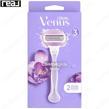 تیغ اصلاح زنانه Gillette Venus Comfortglide Breeze با 1 دسته و 1 یدک تیغ 3 لبه