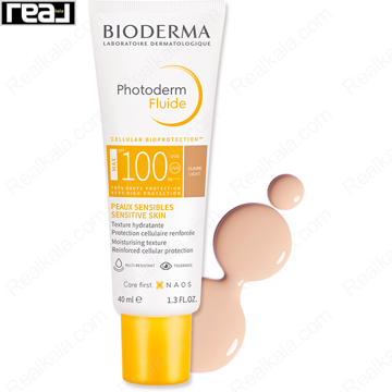 ضد آفتاب فلوئیدی فتودرم مکس بایودرما رنگ روشن Bioderma Fluide Photoderm Max Light SPF100