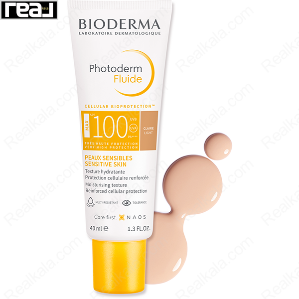 ضد آفتاب فلوئیدی رنگی بایودرما فتودرم SPF100 رنگ روشن 40 میل