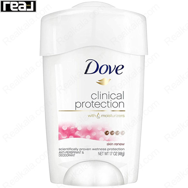 مام ضد تعریق Dove مدل Clinical Protection با رایحه Skin Renew و محافظت 48 ساعته مناسب تعریق شدید