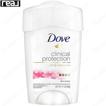 مام ضد تعریق Dove مدل Clinical Protection با رایحه Skin Renew و محافظت 48 ساعته مناسب تعریق شدید