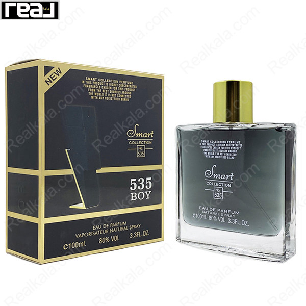 شیشه و جعبه اسمارت کالکشن کد 535 بد بوی مردانه سایز 100 میل