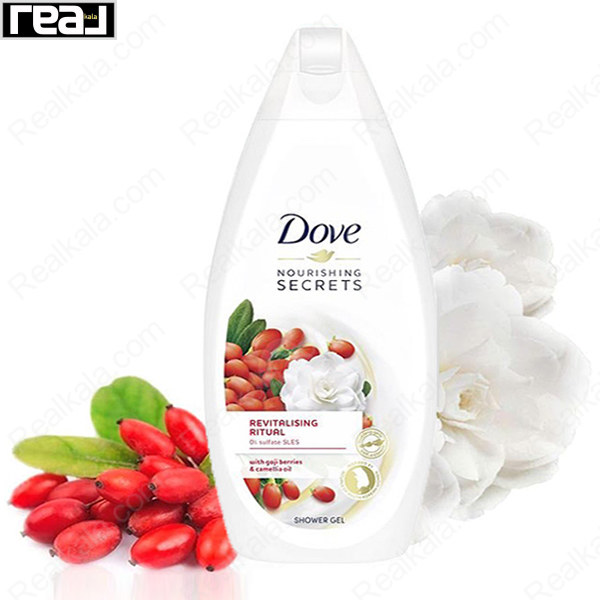 شاور ژل حمام داو حاوی گوجی بری و روغن کاملیا Dove Goji Berries & Camellia Oil Shower Gel 500ml