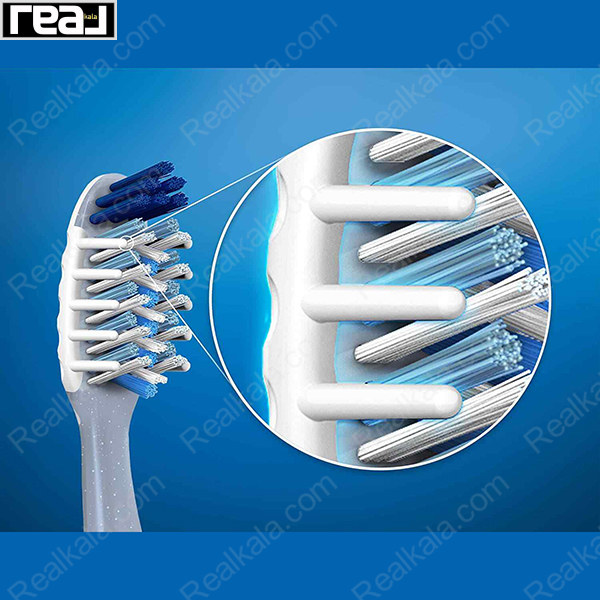 نمای نزدیک الیاف CrossAction مسواک Oral‑B