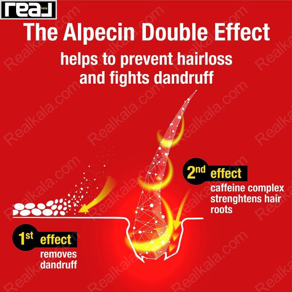 شامپو ضد شوره و تقویت کننده آلپسین مدل دابل افکت کافئین Alpecin Double Effect Caffeine Shampoo 200ml