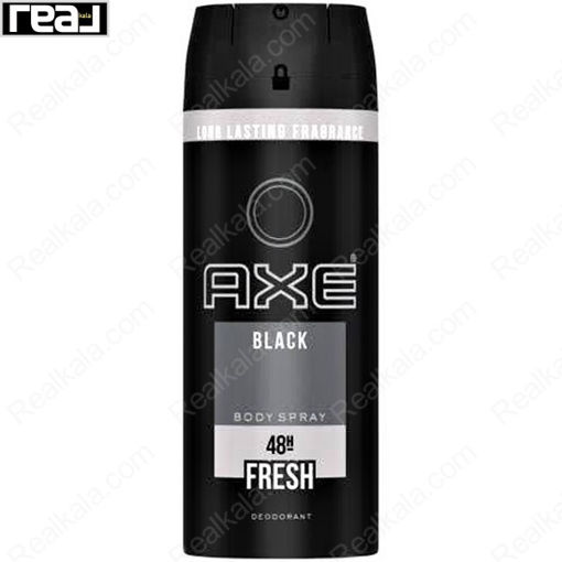 اسپری بدن آکس مدل بلک 48 ساعته فرش AXE Black 48H Fresh Body Spray