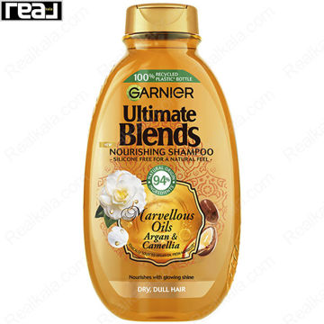 شامپو گارنیر Ultimate Blends Argan & Camellia Oil 400ml برای تغذیه و درخشندگی مو