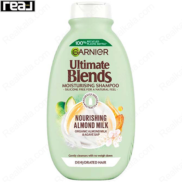 شامپو مغذی گارنیر شیر بادام و عصاره آگاو Garnier Almond Milk & Agave Sap Shampoo 400ml