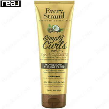 کرم فرکننده مو Every Strand Simply Curls Professional Curling Creme حاوی شی باتر و روغن نارگیل برای حالت‌دهی و تعریف بهتر فر مو حجم 236 گرم