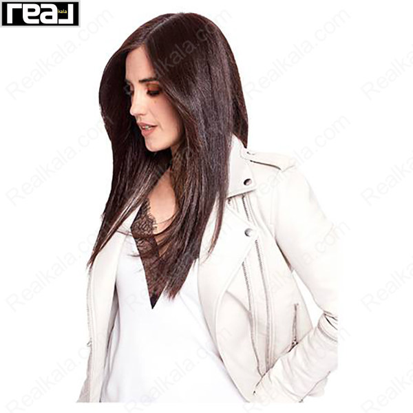 بنر تبلیغاتی سرم مو لورال Stylista Sleek با مدل مو صاف و براق و محافظت تا 230 درجه