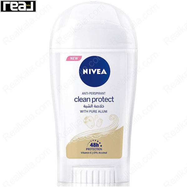 استیک ضد تعریق نیوا Clean Protect زنانه با محافظت 48 ساعته و حس تمیزی روزانه