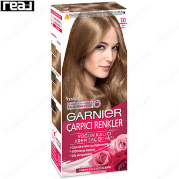 کیت رنگ موی گارنیر Çarpıcı Renkler شماره 7.0 بلوند عسلی