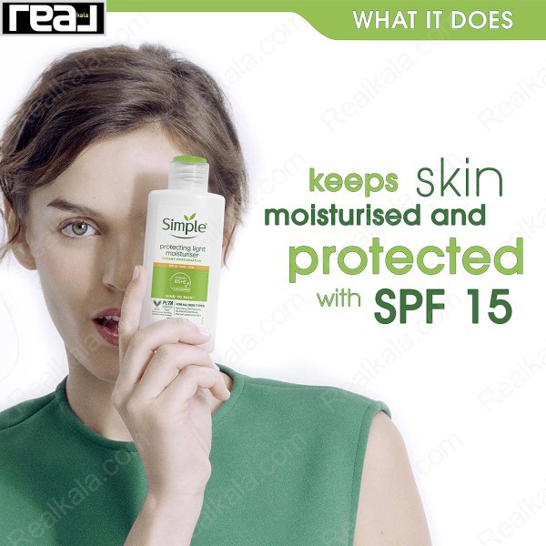 توضیحات آبرسانی و SPF 15 کرم مرطوب کننده لایت سیمپل