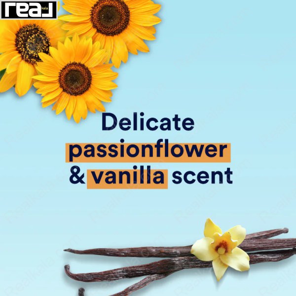رایحه delicate passionflower and vanilla دئودورانت اورلستینگ سانشاین سواو