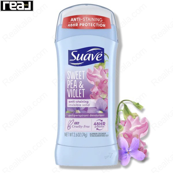 دئودورانت ضد لکه سواو مدل Sweet Pea & Violet با محافظت 48 ساعته و فرمول Invisible Solid