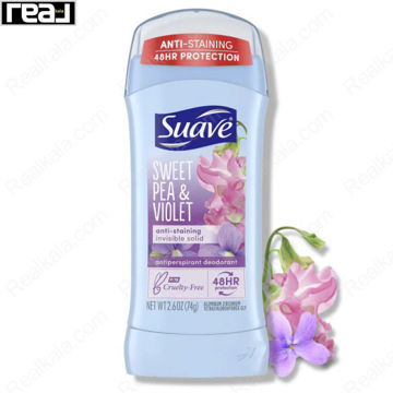 استیک ضد تعریق (مام) زنانه سواو مدل سوئیت پی اند ویولت Suave Sweet Pea & Violet Antiperspirant Deodorant Stick 74g