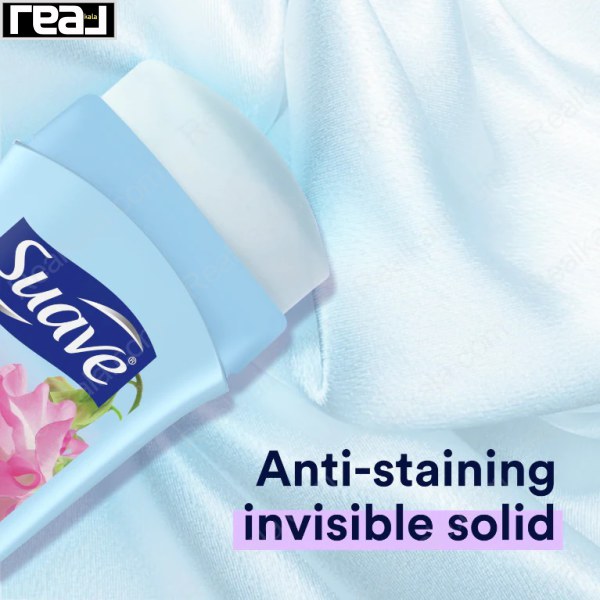 نمای نزدیک دئودورانت جامد نامرئی سواو مدل Sweet Pea & Violet با ویژگی Anti-Staining