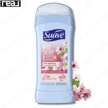 استیک ضد تعریق (مام) زنانه سواو مدل شکوفه گیلاس وحشی Suave Wild Cherry Blossom Antiperspirant Deodorant Stick 74g