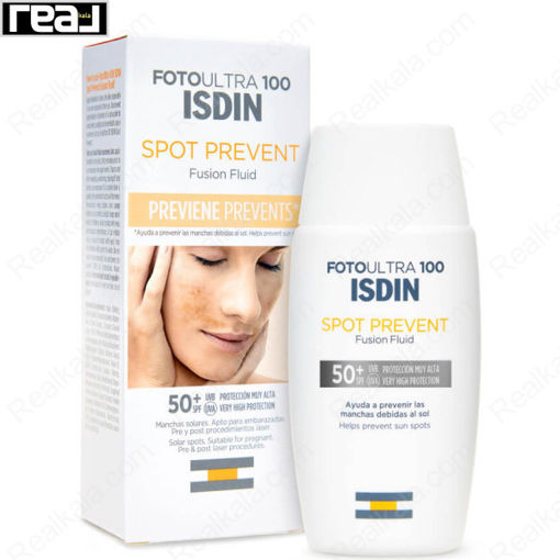 فلوئید ضد آفتاب و ضد لک ایزدین بی رنگ ISDIN FOTOULTRA 100 Spot Prevent SPF50