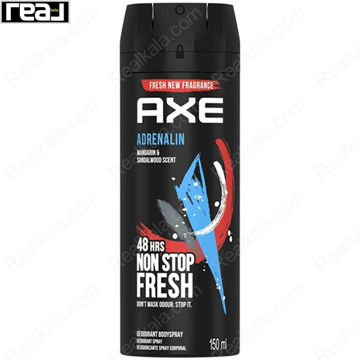 اسپری بدن آکس مدل آدرنالین نان استاپ فرش AXE Adrenalin 48HRS Non Stop Fresh Body Spray