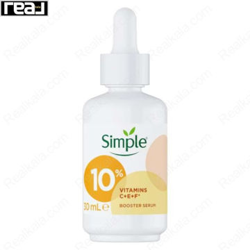 سرم بوستر سیمپل حاوی ویتامین سی ای اف Simple Booster Serum 10% Vitamin C+E+F 30ml