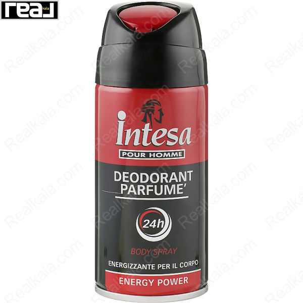 اسپری دئودورانت بدن اینتسا پور هوم مدل Energy Power با اثر ضدتعریق 24 ساعته و رایحه انرژی‌بخش