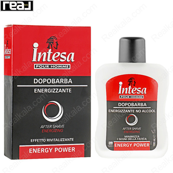 افتر شیو بالم اینتسا مدل انرژی پاور Intesa Pour Homme Energy Power After Shave Balm 100ml