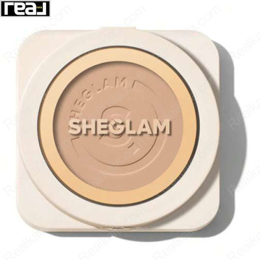 پنکک شیگلم رنگ Nude مدل کرم پودری Sheglam Skin-Focus High Coverage Powder Foundation