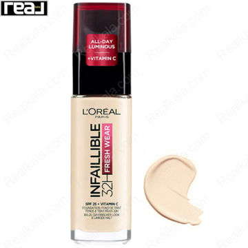 کرم پودر اینفالیبل 32 ساعته لورال شماره 100 LOreal Infallible 32H Fresh Wear Foundation